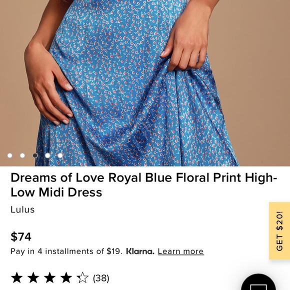 Lulu’s Royal Blue Midi Dress XS - Picture 5 of 6